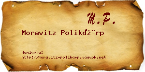 Moravitz Polikárp névjegykártya